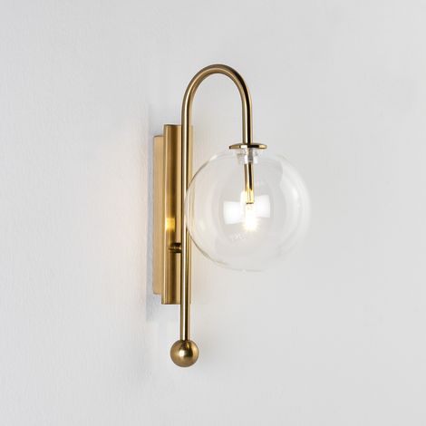 Wandleuchte 15X21X37 Kristall/Goldenes Metall (1/3)