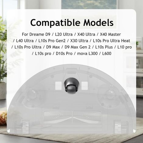 Vorderrad, geräuschloses Rad, Rad für Dreame D9/L20 Ultra/L40 Ultra/L10s Pro Gen2/L10s Pro Ultra Heat/L10s Pro Ultra/X40 Ultra/X40 Master/L40 Ultra AE4/D9 Max Gen 2/L40s Ultra CE (1/5)