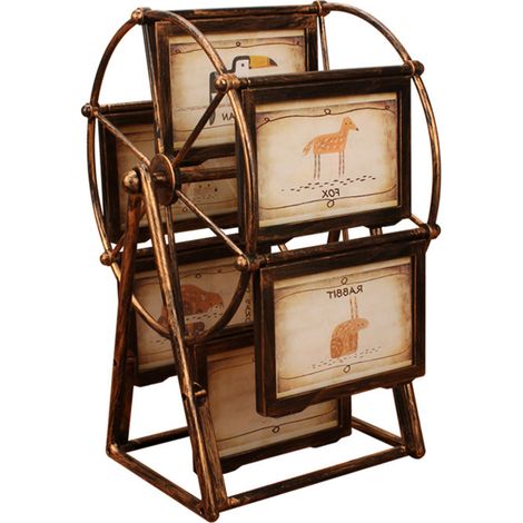 Cadre photo vintage de famille avec grande roue, cadre photo rotatif, décoration intérieure, cadeau (1/5)