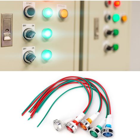 15 Stück DC12V 10mm LED-Anzeigeleuchten mit Kabel (1/5)