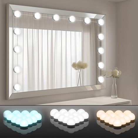 Lampe de coiffeuse avec 14 ampoules, éclairage pour miroir de maquillage (1/5)