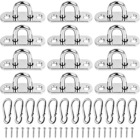 Anneaux de Fixation Plaque Oeillet Crochet Inox Pontet Platine (1/5)