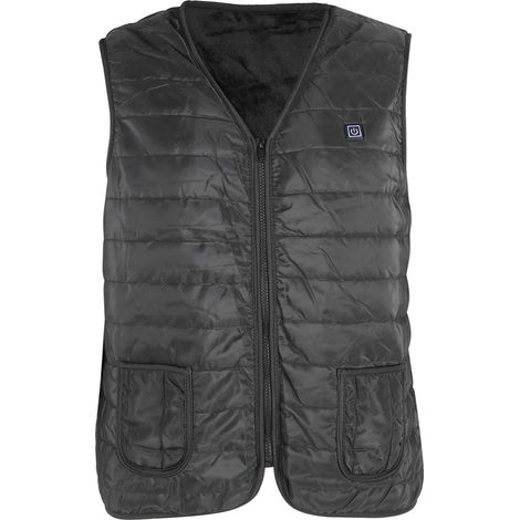 Gilet chauffant USB 3 vitesses de chaleur, veste électrique thermique noire, régulation de température, chauffant pour homme/femme. (1/5)