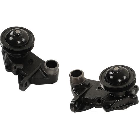 Lot de 2 pompes à eau à tête plate en fonte nickelée haute performance, remplacement pour camionnette Ford 1949-1953 (1/5)