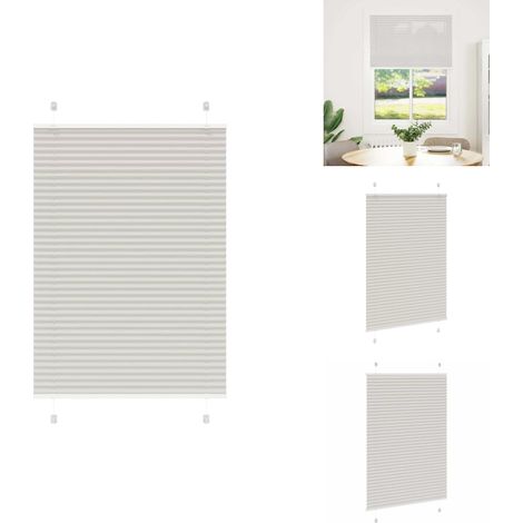 Store plissé gris clair 90x100 cm largeur du tissu 89,4 cm - Store Plissé - Stores Plissés - Store Plissé De Fenêtre - Plisse Aveugle (1/5)