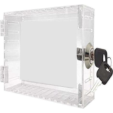 Boîtier de verrouillage universel pour thermostat mural avec clécompatible avec tous les thermostats muraux. (1/5)