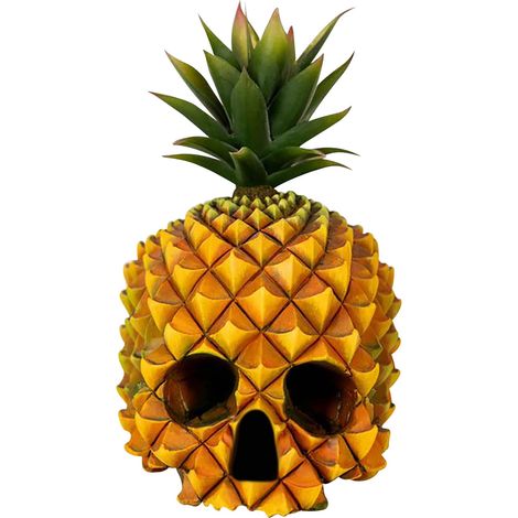Skull - Ananas - Décoration Halloween Extérieure Intérieure - Résine - 1 Pièce (1/5)