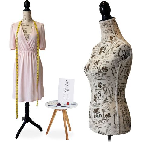 Mannequin de couture feminin sur pied reglable 3638