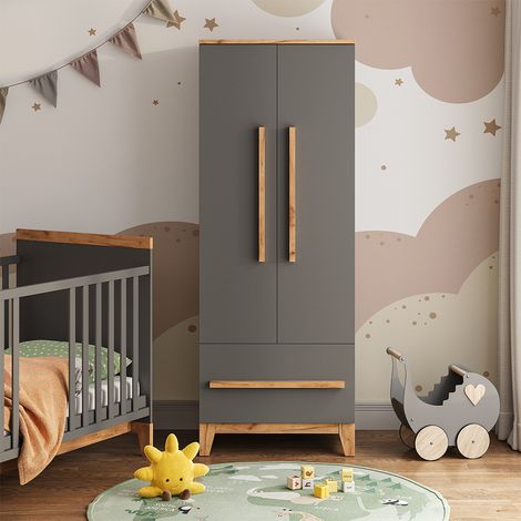 Armario infantil Malia, Gris/Artisan, 70 x 186.8 cm, Vitalispa (1/5)