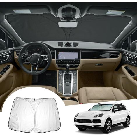 Compatible avec Porsche Macan 2015-2023 2024 Pare-Soleil pour Pare-Brise intérieur, Macan S GTS Turbo Pare-soleil Parasol Protection Solaire, Refroidissement, Protection UV, Accessoires Macan (1/5)
