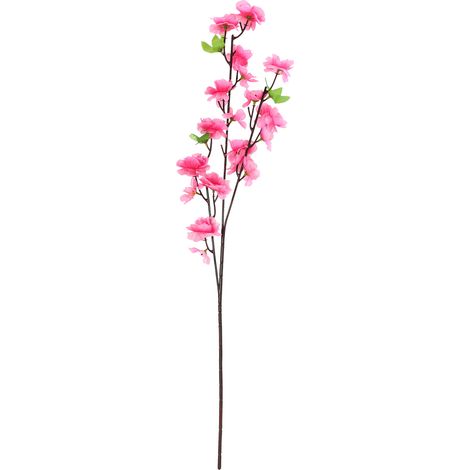 Branche de fleurs de pêcher artificielles, 25,6 pouces, fausses tiges de fleurs pour bricolage, jardin, maison, fête, décor de printemps, rose (1/5)