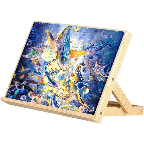 Chevalet de Table Bois, Planche à Dessin Réglable Pliable Portable Chevalet bois pliable pour artistes, chevalet peinture réglable pour bureau, dessin, peinture, croquis, portable pratique (1/5)