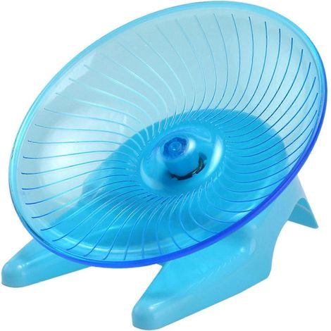 Roue d'exercice pour hamster, accessoire pour animaux de compagnie, plateforme de course durable, disque rotatif pour hérissons et petits animaux (rats).-Blue (1/5)