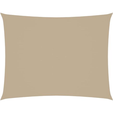 Maison Exclusive - Toldo de vela rectangular tela Oxford beige 3, (1/5)