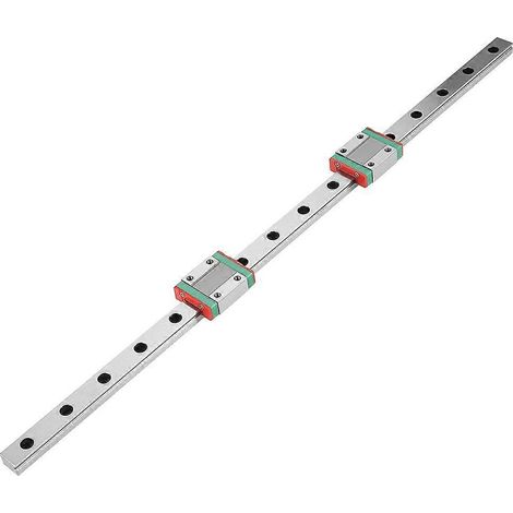 rail de guidage linéaire miniature MGN12 de 400 mm de long et de 12 mm de large  2 blocs coulissants MGN12B