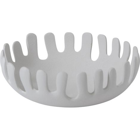 Coupe Déco Design "Corolla" 22cm Blanc (1/2)