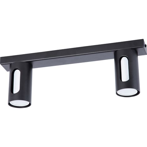 Plafoniera FLOW Sigma, barra 38 cm nero/argento 2xGU10 (1/3)