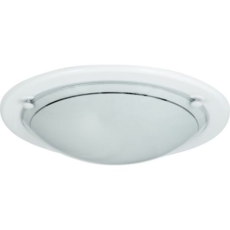 Plafonnier verre 38cm E27 2x60W blanc Rabalux Ufo 5131 (1/2)