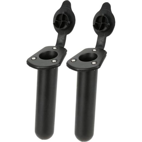 Ensemble de 2 supports de canne à pêche encastrés avec joint, couvercle de puisard pour kayaks et bateaux (1/4)