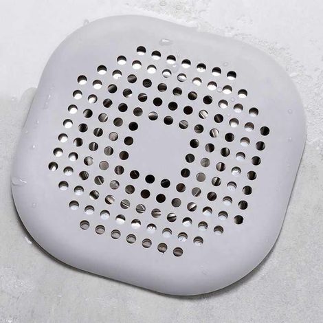 Lot de 4 protections de bonde en silicone, crépine d'évier avec ventouse, couvercle, filtre anti-obstruction pour cheveux et saletés, pour baignoire, douche et lavabo.