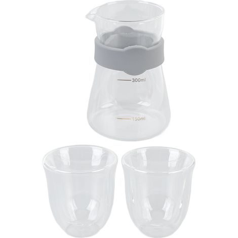 Gießen Sie den Kaffee in die hochwertige Kaffeemaschine aus Borosilikatglas. Sie ist hitze- und kältebeständig und wird mit einem Tassenset und Messskalen geliefert. Für den Hausgebrauch. (1/5)