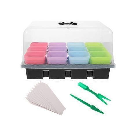 1 Set Kunststoff-Anzuchttöpfe, tiefe Sukkulententöpfe, kleine Blumentöpfe mit Drainage (1/2)