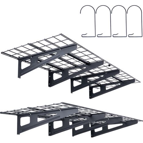VEVOR Garage Storage Shelving, 2 Pack, 6 x 2 ft Heavy Duty Garage Shelves Wall Mounted, 1000 lbs Load Capacity(Total) Garage Storage Rack Floating Shelves, Suitable for Shop, Shed, Garage Storage (1/5)