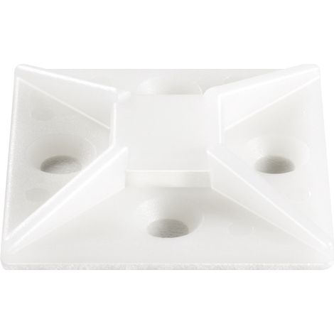 TRU COMPONENTS TC-HCR3838203 Befestigungssockel selbstklebend 1593051 Bündel-Ø-Bereich 16.20 mm (max