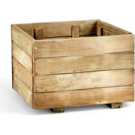 Fioriera in legno per vasi piante e giardino - 40x40xH35 cm (1/3)