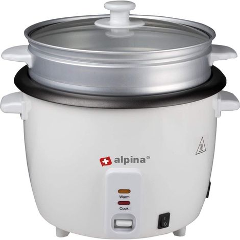 Alpina BSJ18-ZPDA Cuiseur à Riz avec témoin Lumineux de Cuisson et de Chaleur Blanc 1,8 l 700 W (1/5)