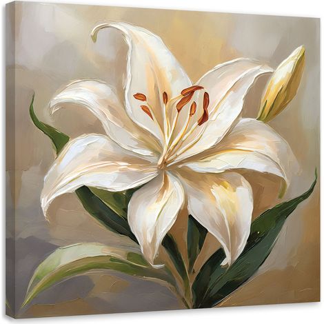 Tableau sur toile Tableau sur toile Lys peint en 3D 60x60 (1/5)