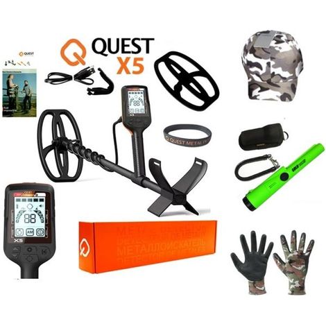 Quest Metal detector piastra 9x5 + Salva piastra - X5(Hunter Pack)