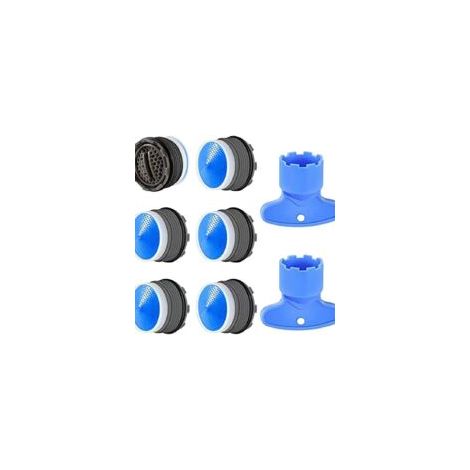 8-teiliges Set mit Wasserhahn-Luftsprudlern, M18,5 Wasserhahn-Sieb-Luftsprudler mit 2 Luftsprudlerschlüsseln für Bad und Küche - Crezuo