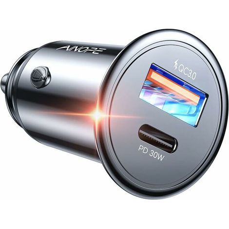 Allume Cigare Chargeur USB C 48W Chargeur Voiture PD&QC3.0 Rapide Allume Cigare USB Adaptateur pour iPhone 13 12 11 Pro Max X XR XS 8, Samsung Note20 S21 Huawei iPad (1/5)