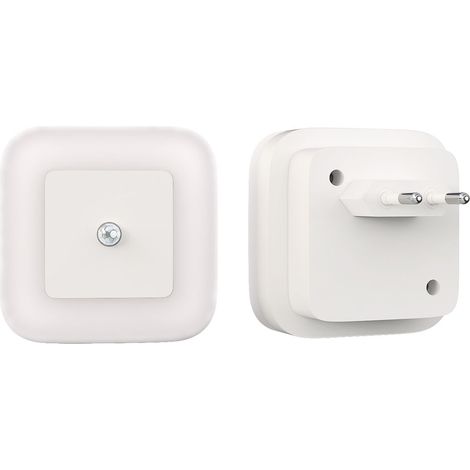 B.K. Licht lot de 2 veilleuses LED avec détecteur de mouvement pour chambre d’enfant cuisine toilette entrée escalier couloir blanc froid