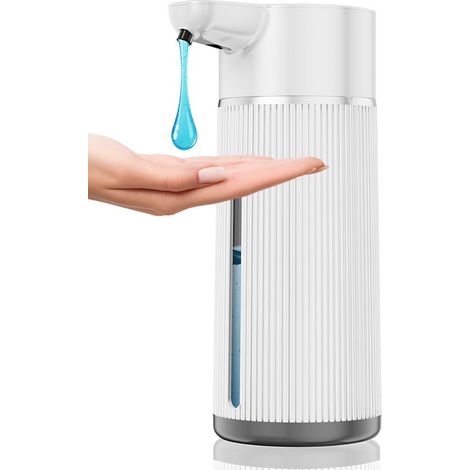 Distributeur De Savon Automatique - 420 ml - Détecteur Infrarouge - 4 Niveaux De Distribution - Rechargeable USB-C - Étanche IPX7 - Blanc (1/5)