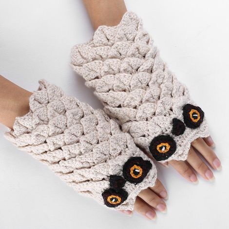Gants demi-doigts, gants tricotés, mitaines unisexes, gants de dactylographie, moufles, gants chauds d'hiver, cadeaux de Noël (1/5)