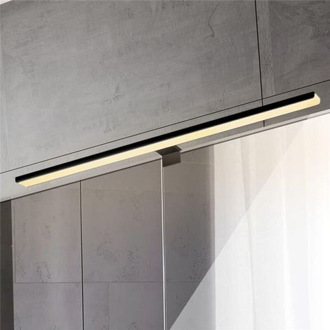 8W Lampe Miroir Salle de Bain LED 60cm 680lm 3000K Blanc Chaud, Lampe Armoire de Toilette IP44, 3 en 1 Installation Luminaire Miroir Salle de Bain, Éclairage pour Maquillage Coiffeuse (600mm) (1/4)