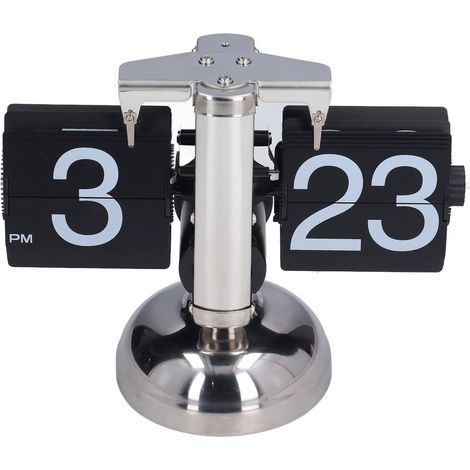 Horloge Flip Rétro Automatique à Tournage de Pages - Précise et Élégante pour Bureau ou Cadeau Déco (1/5)