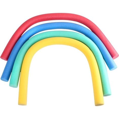 Lot de 4 Frites de Piscine, 150 cm, en Mousse Souple EPE, 4 Couleurs, imperméables, à Forte flottabilité, pour Enfants et Adultes (1/4)