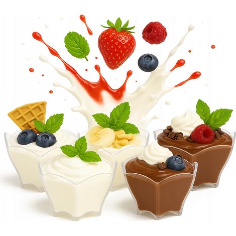 BECHER UND BEHÄLTER FÜR DESSERTS 90 ml 24 Stück. QUEEN Becher für Snacks