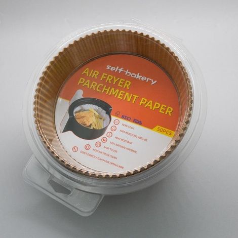 Papier pour friteuse à air chaud jetable, accessoires en papier pour friteuse à air chaud, 16/20 cm, marron (1/5)