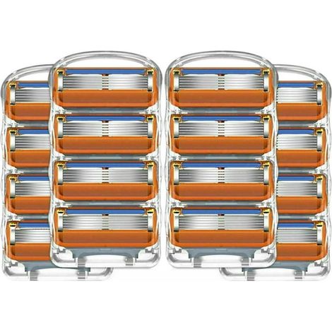 16 lames de rasoir 5 couches compatibles avec le rasoir Gillette Fusion - Wanan (1/2)