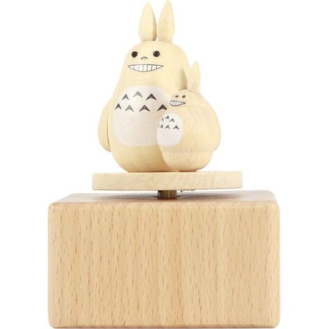 Drehbare Spieluhr aus Holz mit Tiermotiven – Totoro – Ideales Geschenk zum Valentinstag oder zur Hochzeit – Tischdekoration (1/5)