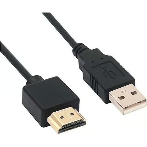 Câble HDMI vers USB, câble d'alimentation USB vers HDMI mâle, cuivre pur, 0,5 mètre. (1/5)