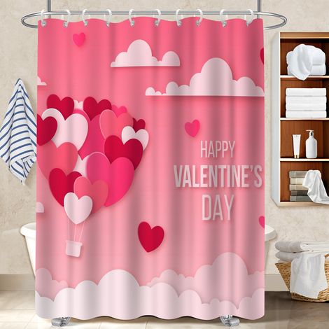 Rideau de douche tissu polyester 180x180 souple séparation douche pour un printemps fleuri dans la salle de bain (1/5)