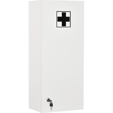 Coffret de secours suspendu-Kleankin-verrouillable-reglable-armoire medicaux-58 x 60 x 180 (cm) (1/5)