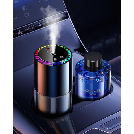 160 ml Car Musical Sensor Diffuser with Scent (Sea Breeze), Electric Diffuser, Automatic On/Off, Ultrasonic Atomizer, 3 Modes, Rechargeable, Aromas for Car Duration 12 Months BJ-792 (1/5)