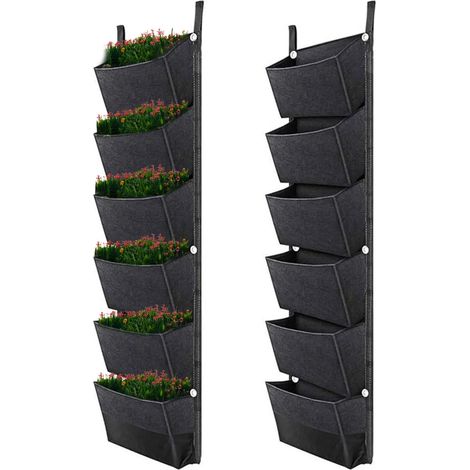 Sacs suspendus pour la plantation de fleurs et le jardinage avec 6 bols (1/5)