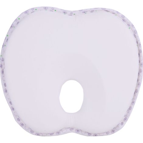 Oreiller bébé en mousse mémoire coussin plat anti-tête plate pour tout-petits beige pomme (1/5)